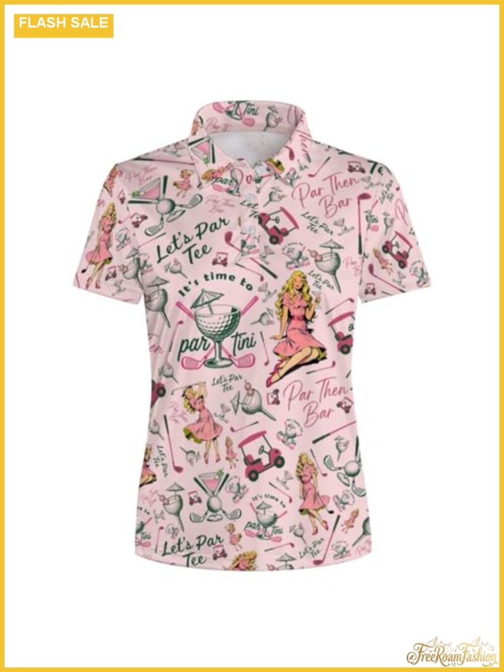 Women's Golf Polo Shirt UPF 50+ Short Sleeve V-Neck Stretch Athletic Top
